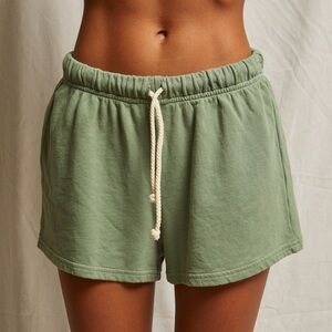 PerfectWhiteTee Layla French Terry Sweatshort in Aloe XS